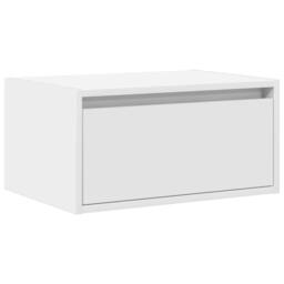Berkfield Home Wall-mounted Bedside Cabinet with LED Lights White - thumbnail 6