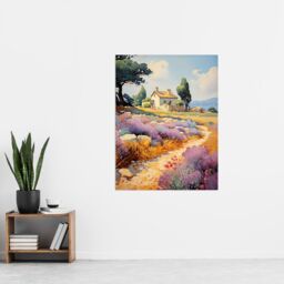 "Artery8 Wall Art Print Rural France Country House Watercolour Painting Poster Picture - Size: W18"" x H24""" - thumbnail 4