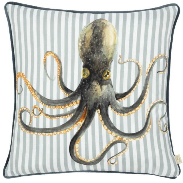 Evans Lichfield Salcombe Octopus Piped Polyester Filled Cushion - Size: 43 cm x 43 cm - image 1