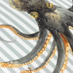 Evans Lichfield Salcombe Octopus Piped Polyester Filled Cushion - Size: 43 cm x 43 cm - thumbnail 4