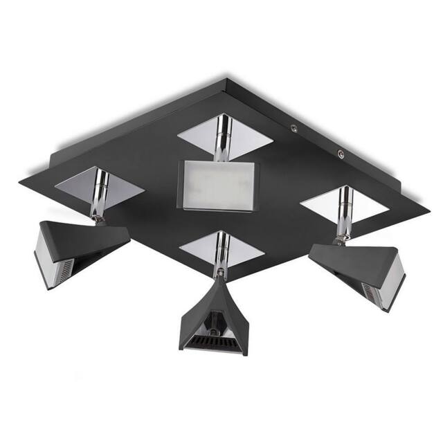Netlighting Filippo Spot Light 4 Light LED Square 20W 1750lm Black Chrome - image 1