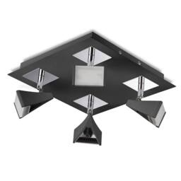 Netlighting Filippo Spot Light 4 Light LED Square 20W 1750lm Black Chrome - thumbnail 1