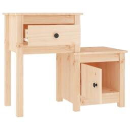 Berkfield Home Bedside Cabinet 2 pcs 79.5x38x65.5 cm Solid Wood Pine in Natural - thumbnail 4