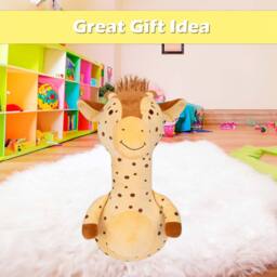 VFM e-Store Wall Decoration Plush Giraffe Plush Gift Idea 51cm x 60cm Yellow X 1 - Size: 51 cm x 60 cm - thumbnail 3