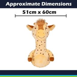 VFM e-Store Wall Decoration Plush Giraffe Plush Gift Idea 51cm x 60cm Yellow X 1 - Size: 51 cm x 60 cm - thumbnail 2