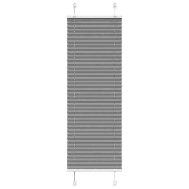 Berkfield Home Pleated Blind Anthracite 50x150 cm Fabric Width 49.4 cm Polyester in Charcoal - image 1