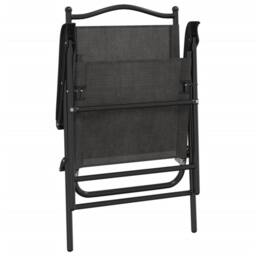 Berkfield Home Beautiful Folding Garden Chairs 2 pcs Melange Grey Steel & Textilene - thumbnail 8