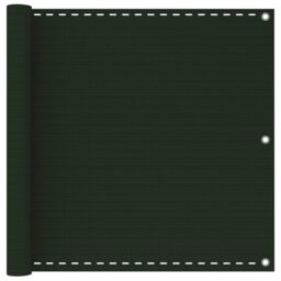 Berkfield Home Balcony Screen Dark Green 90x400 cm HDPE - thumbnail 1
