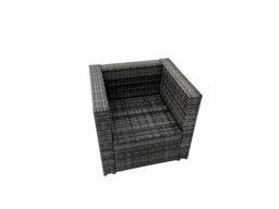 Fimous Patio Furniture Sets with Dining Table 2 Small Stools 2 Chair in Dark Grey - thumbnail 6