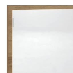 Berkfield Home LED Bathroom Mirror Artisan Oak 100x8.5x37 cm Engineered Wood in Brown - thumbnail 9