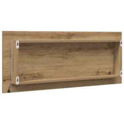 Berkfield Home LED Bathroom Mirror Artisan Oak 100x8.5x37 cm Engineered Wood in Brown - thumbnail 8