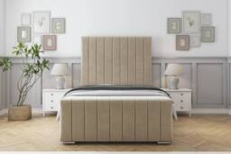 "Sloomy California Coniston Frame-Mattress - 50"" Upholstered Headboard in Cream - Size: Small Single" - thumbnail 1