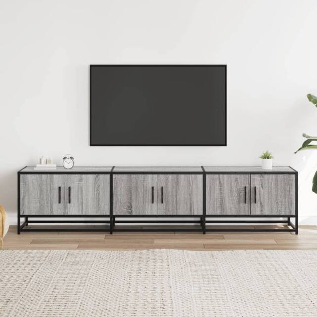 Berkfield Home TV Cabinet Grey Sonoma 180x35x41 cm Engineered Wood - Size: 180 x 35 x 41 cm - image 1