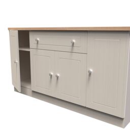 Ready Assembled 2 U Norton 4 Door 1 Drawer Wide Unit (Ready Assembled) in Taupe - Size: Large - thumbnail 5