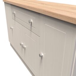 Ready Assembled 2 U Norton 4 Door 1 Drawer Wide Unit (Ready Assembled) in Taupe - Size: Large - thumbnail 4