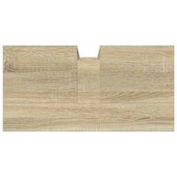 Berkfield Home Sturdy Bathroom Sink Cabinet Sonoma Oak 60x30x60 cm Engineered Wood in Light Tan - Size: 60 x 30 x 60 cm - thumbnail 9