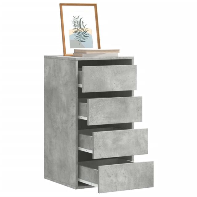 Berkfield Home Corner Chest of Drawers Concrete Grey 40x41x76 cm Engineered Wood - Size: 40 x 41 x 76 cm - image 1