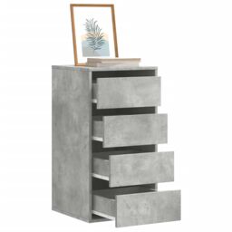 Berkfield Home Corner Chest of Drawers Concrete Grey 40x41x76 cm Engineered Wood - Size: 40 x 41 x 76 cm - thumbnail 1
