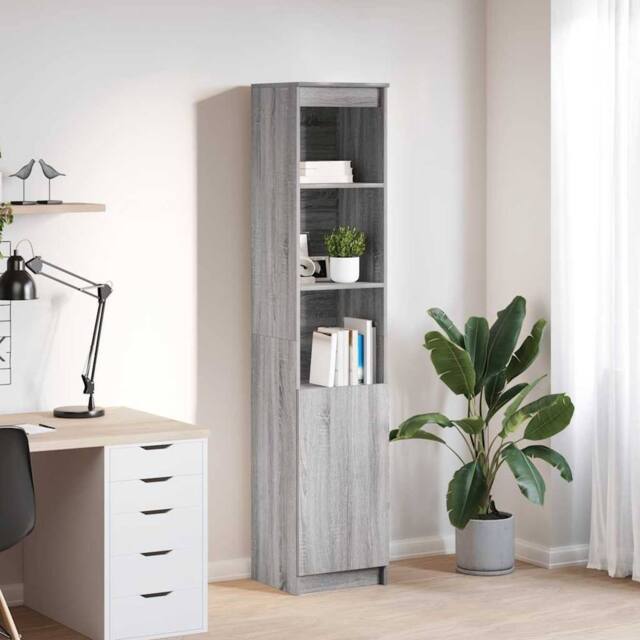 Berkfield Home Highboard Grey Sonoma 37.5x35x180 cm Engineered Wood - image 1