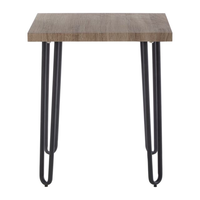 Orsina Sleek Borough Side Table, Slightly Angled Legs Table By The Couch, Veneer Top Bed Side Table For Bedroom in Natural - image 1