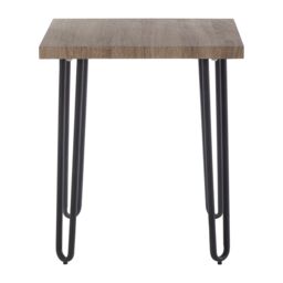 Orsina Sleek Borough Side Table, Slightly Angled Legs Table By The Couch, Veneer Top Bed Side Table For Bedroom in Natural - thumbnail 1
