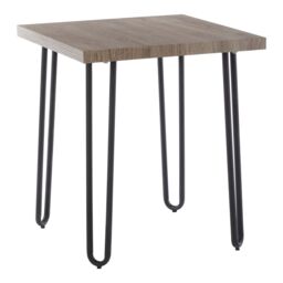 Orsina Sleek Borough Side Table, Slightly Angled Legs Table By The Couch, Veneer Top Bed Side Table For Bedroom in Natural - thumbnail 2