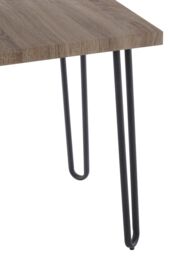 Orsina Sleek Borough Side Table, Slightly Angled Legs Table By The Couch, Veneer Top Bed Side Table For Bedroom in Natural - thumbnail 4