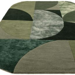 The Rug Shop UK Green Handmade Geometric Abstract Luxurious Easy To Clean Rug - Size: 160 cm x 230 cm - thumbnail 4