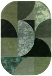 The Rug Shop UK Green Handmade Geometric Abstract Luxurious Easy To Clean Rug - Size: 160 cm x 230 cm - thumbnail 6