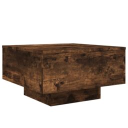 Berkfield Home Coffee Table Smoked Oak 55x55x31 cm Engineered Wood in Brown - Size: 55 x 55 x 31 cm - thumbnail 2