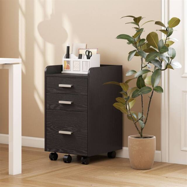 Kelvenix 3 Drawer Filing Cabinet black - Size: 0.6m2 - image 1