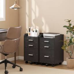 Kelvenix 3 Drawer Filing Cabinet black - Size: 0.6m2 - thumbnail 3