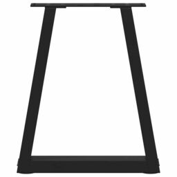 Berkfield Home Dining Table Legs V-Shape 2 pcs Black 38x(42-43.3) cm Steel - thumbnail 5