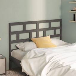 Berkfield Home Beautiful Bed Headboard Grey 166x4x100 cm Solid Wood Pine - Size: 166 x 4 x 100 cm - thumbnail 1