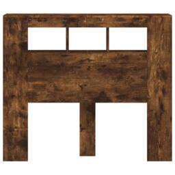 Berkfield Home LED Headboard Smoked Oak 120x18.5x103.5 cm Engineered Wood in Brown - thumbnail 6