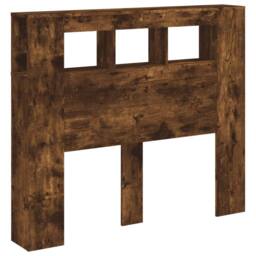 Berkfield Home LED Headboard Smoked Oak 120x18.5x103.5 cm Engineered Wood in Brown - thumbnail 5