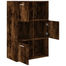 Berkfield Home Storage Cabinet Smoked Oak 60x29.5x90 cm in Brown - thumbnail 6
