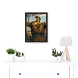Artery8 Curry Mural Abolitionist John Brown American Painting Artwork Framed Wall Art Print A4 in Black - thumbnail 2