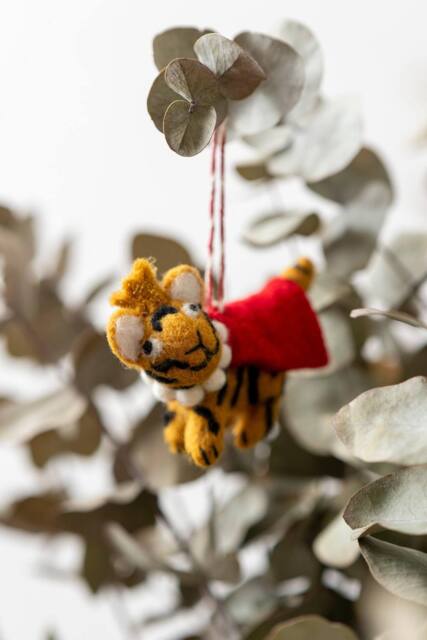 Lily & Me Regal Tiger Felt Friends Christmas Tree Decoration - image 1