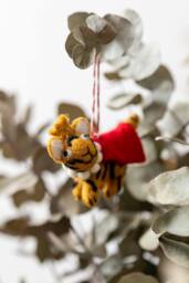 Lily & Me Regal Tiger Felt Friends Christmas Tree Decoration - thumbnail 1