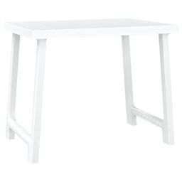 Berkfield Home Camping Table White 79x56x64 cm PP Wooden Look - Size: 79 x 56 x 64 cm - thumbnail 2