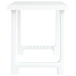 Berkfield Home Camping Table White 79x56x64 cm PP Wooden Look - Size: 79 x 56 x 64 cm - thumbnail 4
