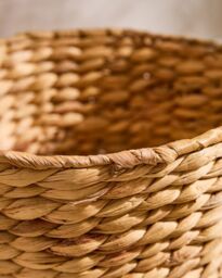 Dibor Traditional Style Wicker Paper Waste Basket Office Waste Basket H28 x Dia. 28cm in Natural - thumbnail 5