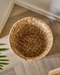 Dibor Traditional Style Wicker Paper Waste Basket Office Waste Basket H28 x Dia. 28cm in Natural - thumbnail 2