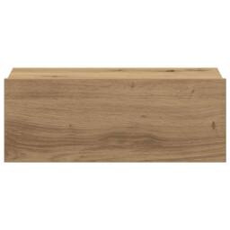 Berkfield Home Decorative Floating Nightstands 2 pcs Artisan Oak 40x32x15 cm Eng in Brown - Size: 40 x 32 x 15 cm - thumbnail 7