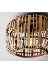 Netlighting Mathias Decorative Flush Ceiling Lamp Natural Bamboo Plywood Matt Black Paint - thumbnail 5