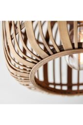Netlighting Mathias Decorative Flush Ceiling Lamp Natural Bamboo Plywood Matt Black Paint - thumbnail 6
