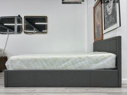 Modernique Grey Fabric Ottoman Storage Bed with Underneath Massive Store Space, Wooden Sprung Slatted Gas Liftup Solid Bedbase - Size: Double - thumbnail 8