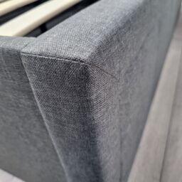 Modernique Grey Fabric Ottoman Storage Bed with Underneath Massive Store Space, Wooden Sprung Slatted Gas Liftup Solid Bedbase - Size: Double - thumbnail 6