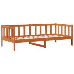 Berkfield Home Day Bed Set 2 pcs Wax Brown Solid Pine Wood - thumbnail 3